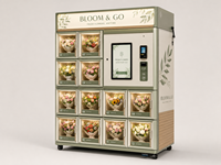 Distributeur automatique réfrigéré de fleurs et d'œufs frais, grande capacité, à écran tactile, à prix abordable