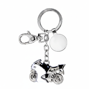 Porte-clés blanc/noir pour motos, accessoires de moto sans boîte - Product Image 2