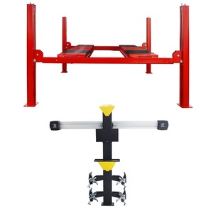 Charge lourde grand <span class=keywords><strong>pont</strong></span> élévateur de voiture automatique à 4 pôles alignement de roue combo hydraulique de garage utilisé avec l'élévateur de voiture à quatre poteaux - Product Image 4