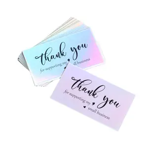 럭셔리 감사 카드 인쇄 서비스 맞춤형 디자인 감사 카드 쇼핑 감사 카드 Fou 중소기업