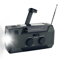Equipo de Supervivencia para Campismo y Senderismo al Aire Libre, Linterna con Alarma SOS, Banco de Energía de 5000 mAh, Radio Solar de Emergencia Portátil
