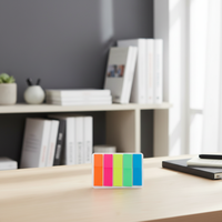 Blocs-notes adhésifs rectangulaires colorés en PET 50mm x 75mm personnalisables pour le bureau/l'école/la maison/les cadeaux Win Sing