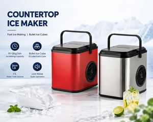 Portable <b>Countertop</b> Bullet <b>Ice</b> <b>Maker</b> 10-12kg/24h with Stable Performance 1.1L Water Tank for Home & Camping - Product Image 2