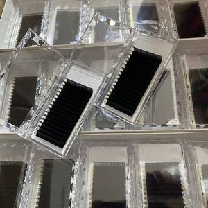 Kostenloser Versand C D CC DD L <span class=keywords><strong>M</strong></span> Mattschwarze Kaschmir-Wimperntrays Großhandel Einzelne Wimpernverlängerung Zubehör Verlängerungswimpern - Product Image 4