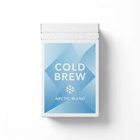 Boîte à café en carton blanc recyclable et certifiée écologique, avec bande perforée, taille personnalisée, impression quadricolore