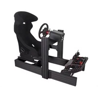 Simulateur profil aluminium volant personnalisé Cockpit simulateur de jeu de conduite superbe Cockpit avec vraie chaise course