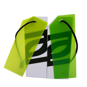 Popular design personalized custom Clothing Hang Tag set Garment plastic swing tag clothing hangtag price tag plastic label