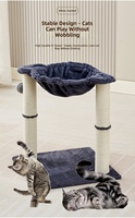 Offres Spéciales Annuelles : Arbre à Chat Multifonctionnel Beige et Gris Foncé avec Hamac et Poteaux à Gratter pour Chats d'Intérieur