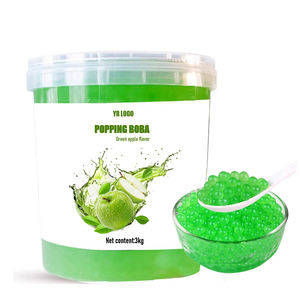 Perles de Boba Éclatantes aux Pommes en Gros, Sirop Concentré de Fruits Faible en Gras en Bouteille pour Topping de Bubble Tea et Thé au Lait, Qualité Supérieure Prêt à l'Emploi - Product Image 6