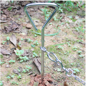 Estaca y cable de amarre para perros de alta resistencia para acampar y patio con ancla para correa segura para mascotas - Product Image 5