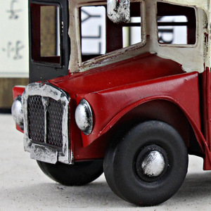 Nouveau modèle <span class=keywords><strong>de</strong></span> bus britannique à deux étages rétro vintage en étain fait main, ornement, accessoire <span class=keywords><strong>de</strong></span> photographie pour <span class=keywords><strong>comptoir</strong></span> <span class=keywords><strong>de</strong></span> bar, cadeau - Product Image 3