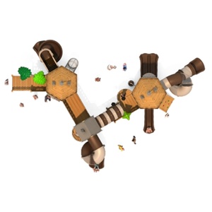 Équipement de terrain de jeu extérieur en bois personnalisé <span class=keywords><strong>KAILANG</strong></span> de haute qualité pour les enfants, pour une utilisation dans le jardin ou la cour, capacité de 500 kg pour 3 à 10 enfants - Product Image 6