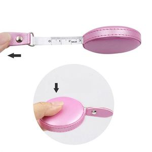 WW772 Cinta Métrica Portátil Cuadrada y Circular Personalizada de Cuero PU para Sastre con Logotipo, Venta al por Mayor de Fábrica, Artículo Promocional - Product Image 3