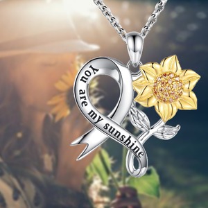 Joyería fina plata esterlina 925 sol flor forma amor corazón gargantilla collar flor gargantilla collares para mujeres - Product Image 1