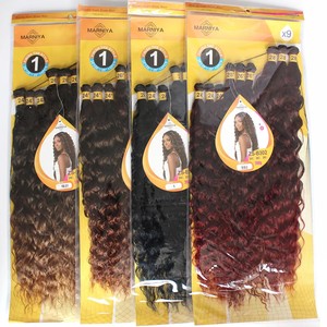 Extensions de <span class=keywords><strong>cheveux</strong></span> synthétiques en fibre haute température, ondulées profondes <span class=keywords><strong>Afro</strong></span> Bobo, 28 pouces, lot de 9 pièces, 260g - Product Image 1
