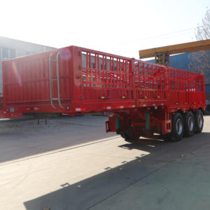 Semirremolque de Carga con Valla de Acero de Tres Ejes, con Equipo de Aterrizaje Reforzado y Alta Capacidad para Conductores de Camiones - Product Image 1