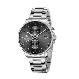 <b>For</b> WWOOR 8844 <b>Men's</b> Minimalist Style Quartz <b>Watch</b> High Quality Stainless Steel Radiation Pattern Waterproof Timing Logo Glass - Product Image 4