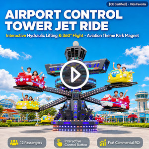 Manège d'extérieur pour enfants : Avion volant en fibre de verre et métal, à commande autonome, pour la vente - Product Image 1
