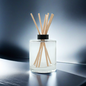 Wholesale Custom 200ml Flat <strong>Black</strong> Luxury Glass <strong>Diffuser</strong> Bottle Empty <strong>Reed</strong> with Lids Screen Printing - Product Image 4