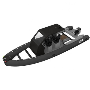 เรือยางแข็งแบบ RIB รุ่น Luxury <span class=keywords><strong>REBO</strong></span> ขนาด 25 ฟุต ตัวถังอะลูมิเนียมทรง Deep V  760 Hypalon Orca สำหรับเล่นเซิร์ฟและลาดตระเวน ผลิตจาก PVC น้ำหนักเบา หนา 1.2 มม. - Product Image 6