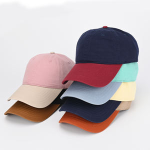 Gorras de béisbol con logotipo bordado y aguja de tejer en 3D personalizadas, gorras de béisbol con retazos de dos colores y 6 paneles - Product Image 5