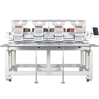 Nouvelle machine à broder informatisée haute vitesse WYQ1204 à 4 têtes et 12 aiguilles pour broderie plate sur T-shirts et casquettes 500x400mm