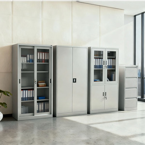 <span class=keywords><strong>Armoire</strong></span> de classement commerciale moderne en acier robuste à 2 portes, <span class=keywords><strong>ignifuge</strong></span>, gain de place, avec serrure à clé - Product Image 6