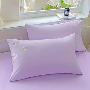 Sıcak satış kral 4 adet yıkanmış fırçalanmış kumaş nakış yaz yorgan klima yorgan seti rüya kelebek desen - Product Image 5