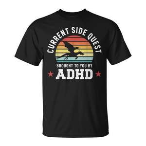 Current Side Quest te presenta la camiseta de Adhd - Product Image 1