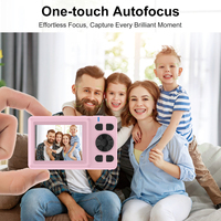 Appareil photo numérique à double écran, zoom numérique 18x, Full HD 1080, autofocus, capteur 5MP, flash LED, jusqu'à 64 Go, filtre créatif