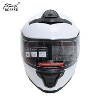 Casque de moto modulaire rétro en ABS certifié DOT avec double visière et fermeture rapide