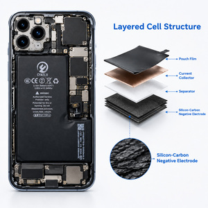 <span class=keywords><strong>Batterie</strong></span> de remplacement en silicium-carbone 3320mAh pour <span class=keywords><strong>iPhone</strong></span> 13 Pro, capacité stable et longue durée de vie - Product Image 3