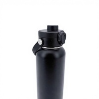 Bouteille d'eau réutilisable en acier inoxydable, anti-fuite, portable, sans BPA, 1000 ml (32 oz), à double paroi, isolée sous vide