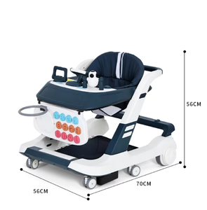 Trotteurs pour bébés vert foncé avec siège entièrement rembourré et freins à roues silencieux, aide à la <span class=keywords><strong>marche</strong></span> pour nourrissons, vente en gros d'usine - Product Image 3