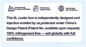 6L hộp mát hộp đá mát, nhựa PP cứng, giữ băng 48h, cắm trại dã ngoại bia, quà tặng doanh nghiệp nhỏ cầm tay - Product Image 6