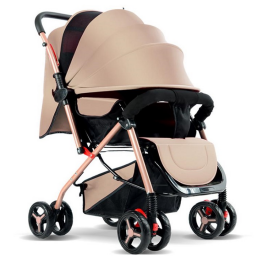 Cochecito de Bebé Ligero con Asa Reversible, Asiento Ajustable, Tela de Lino, Marco de Acero, Amortiguación de Impactos - Product Image 4