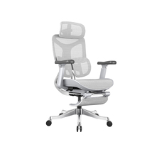 Chaise de travail ergonomique moderne en maille respirante, cadre en alliage d'aluminium, appui-tête multi-angles, réglage du dossier en trois positions, réglable