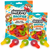 Bonbons gélifiés doux en forme de sucette, emballage personnalisé avec logo, vente en gros de bonbons OEM, fabricant de bonbons gélifiés aux saveurs de fruits