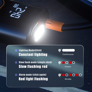 ปั๊มลมไฟฟ้าอเนกประสงค์สำหรับยางรถยนต์แบบพกพาไร้สายเครื่องตรวจจับแรงดันลมยางหน้าจอดิจิตอล - Product Image 5