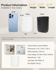 Nieuwe product automatische navulbare elektrische geurverspreider voor thuis, slimme wandstekker, waterloze essentiële olie aroma diffuser - Product Image 6