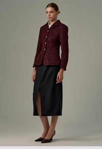 <span class=keywords><strong>Blazer</strong></span> da <span class=keywords><strong>donna</strong></span> Slim monopetto di temperamento pendolare di <span class=keywords><strong>Tweed</strong></span> Xiaoxiang - Product Image 2
