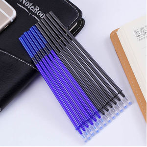 2 bolígrafos borrables + 10 recambios + 1 borrador Juego de bolígrafos de gel de tinta negra y azul 0,5mm Punta de bola Bolígrafos de gel borrables mágicos Papelería al por mayor - Product Image 5