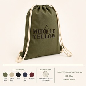Custom Cotton ECO <b>Drawstring</b> <b>Bag</b> Eco Friendly <b>Canvas</b> Cinch Sack OEM Natural Rope Reusable <b>Bag</b> Factory Direct Wholesale MOQ - Product Image 3