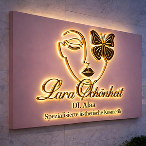 Insegna LED Personalizzata, Insegna Pubblicitaria Illuminata in Metallo, Lettere Luminose 3D per Esterni, Insegne Aziendali - Product Image 1