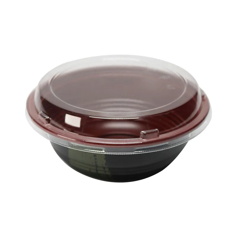 550ML De Embalagem Japonês Rodada Salada De Sopa Descartável Recipiente de Alimento Plástico Microondas Seguro Tigela PP/Caixa Com Tampa