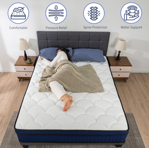 Colchón enrollado de muelles de alta calidad, superventas, colchón de muelles de bolsillo de espuma viscoelástica de tamaño personalizado de 11 pulgadas Euro Top - Product Image 5