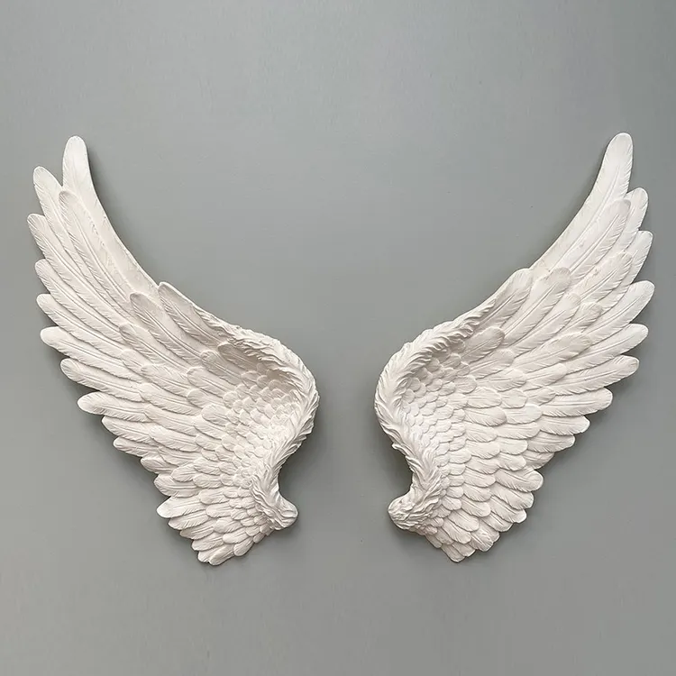 モダンなデザインの装飾彫刻屋内ドアフレーム天使の羽壁の彫刻