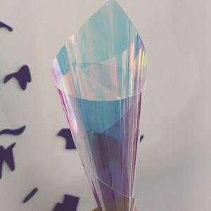 rg 26微米聚酯透明二向色彩虹彩虹膜艺术设计糖果包装花朵包装纸