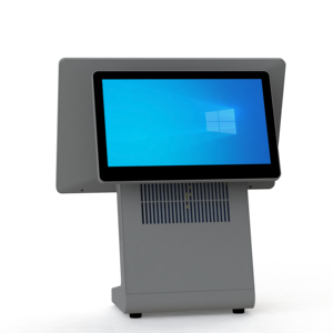 Sistem POS All-in-One Layar Sentuh Windows 15.6+11.6 inci, Mesin Kasir Restoran dengan Printer, Intel I5/I7, Garansi <span class=keywords><strong>3</strong></span> Tahun, Wi-Fi 6 - Product Image 3