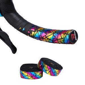 Cinta para manillar de bicicleta de carretera Bolany, 25,4 mm, PU, ​​antideslizante, color arcoíris, para bicicletas de carretera - Product Image 1